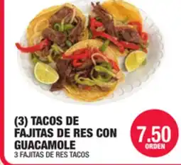 Carnicerias Jimenez (3) TACOS DE FAJITAS DE RES CON GUACAMOLE offer
