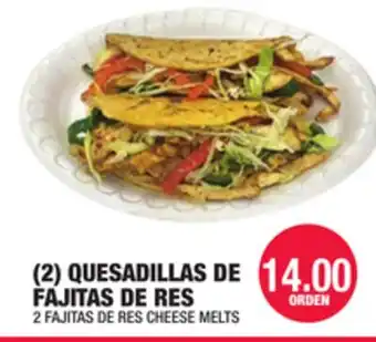 Carnicerias Jimenez (2) QUESADILLAS DE FAJITAS DE RES offer