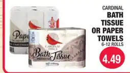 Carnicerias Jimenez CARDINAL BATH TISSUE OR PAPER TOWELS offer