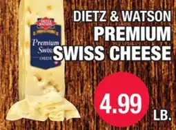 Carnicerias Jimenez DIETZ & WATSON PREMIUM SWISS CHEESE offer