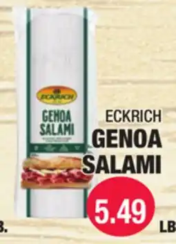 Carnicerias Jimenez ECKRICH GENOA SALAMI offer