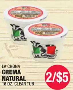 Carnicerias Jimenez LA CHONA CREMA NATURAL offer