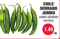 Carnicerias Jimenez CHILE SERRANO JUMBO offer