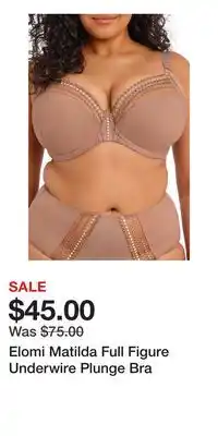 Nordstrom Elomi Matilda Full Figure Underwire Plunge Bra offer