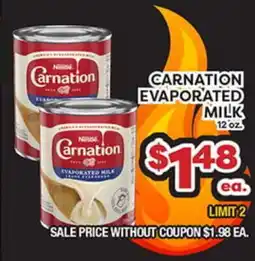 Torres Supermercado CARINATION EVAPORATED MILK offer