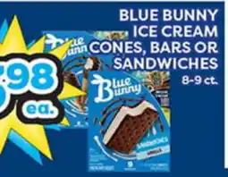 Torres Supermercado BLUE BUNNY ICE CREAM CONES, BARS OR SANDWICHES offer