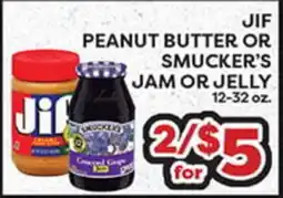 Torres Supermercado JIF PEANUT BUTTER OR SMUCKER'S JAM OR JELLY offer