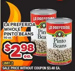 Torres Supermercado LA PREFERIDA WHOLE PINTO BEANS offer