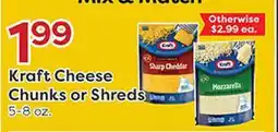 Rich's Fresh Market Kraft Cheese Chunks or Shreds offer