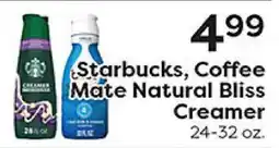 Rich's Fresh Market Starbucks, Coffee Mate Natural Bliss Creamer offer