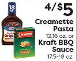 Rich's Fresh Market Creamette Pasta or Kraft BBQ Sauce offer