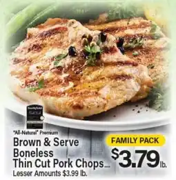 Angelo Caputo's Fresh Market Brown & Serve Boneless Thin Cut Pork Chops offer