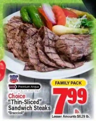 Angelo Caputo's Fresh Market Choice Thin-Sliced Sandwich Steaks offer