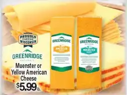 Angelo Caputo's Fresh Market GREENRIDGE Muenster or Yellow American Cheese offer