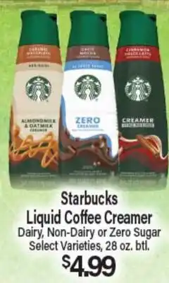Angelo Caputo's Fresh Market Starbucks Liquid Coffee Creamer offer