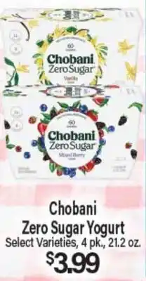 Angelo Caputo's Fresh Market Chobani Zero Sugar Yogurt offer