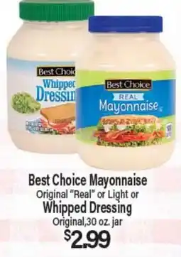 Angelo Caputo's Fresh Market Best Choice Mayonnaise Original Real or Light or Whipped Dressing offer