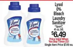 Angelo Caputo's Fresh Market Lysol 0% Bleach Laundry Sanitizer offer
