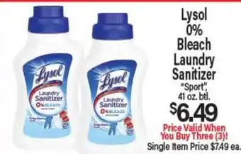 Angelo Caputo's Fresh Market Lysol 0% Bleach Laundry Sanitizer offer