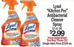 Angelo Caputo's Fresh Market Lysol Kitchen Pro Antibacterial Cleaner Spray offer