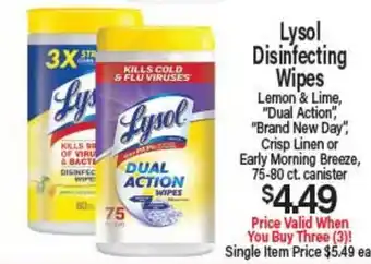Angelo Caputo's Fresh Market Lysol Disinfecting Wipes offer