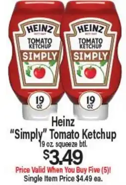 Angelo Caputo's Fresh Market Heinz Simply Tomato Ketchup offer