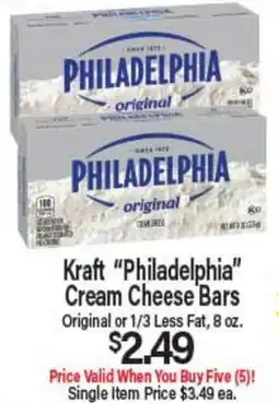 Angelo Caputo's Fresh Market Kraft Philadelphia Cream Cheese Bars offer