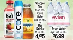 Angelo Caputo's Fresh Market Snapple Tea, Core Water, or Bai Drinks offer