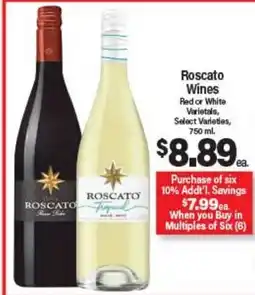 Angelo Caputo's Fresh Market Roscato Wines offer