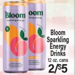 Angelo Caputo's Fresh Market Bloom Sparkling Energy Drinks offer