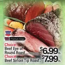 Angelo Caputo's Fresh Market Choice Beef Eye of Round Roast... Choice Beef Sirloin Tip Roast offer