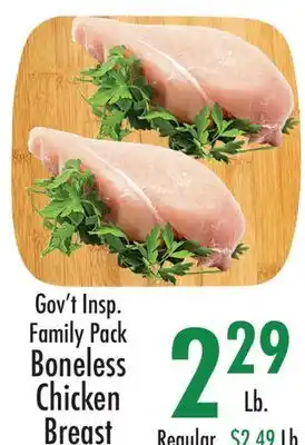 Garden Fresh Market Gov't Insp. Family Pack Boneless Chicken Breast offer
