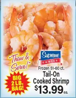 Angelo Caputo's Fresh Market Frozen 51-60 ct. Tail-On Cooked Shrimp offer