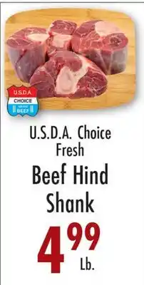 Garden Fresh Market U.S.D.A. Choice Fresh Beef Hind Shank offer