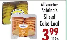 Garden Fresh Market All Varieties Sabrina's Sliced Cake Loaf offer
