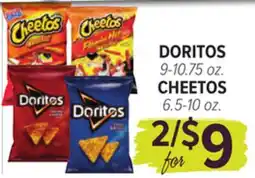 Cermak Fresh Market DORITOS, 9-10.75 oz. CHEETOS, 6.5-10 oz offer