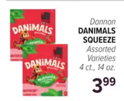 Cermak Fresh Market Dannon DANIMALS SQUEEZE offer