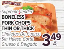 Cermak Fresh Market Supreme Tender BONELESS PORK CHOPS THIN OR THICK offer