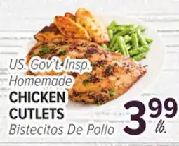 Cermak Fresh Market U.S. Gov't Insp. Homemade CHICKEN CUTLETS offer