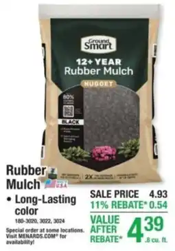 Menards Rubber mulch offer
