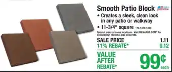 Menards Smooth Patio Block offer