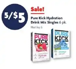 Family Dollar Pure Kick Hydration Drink Mix Singles offer