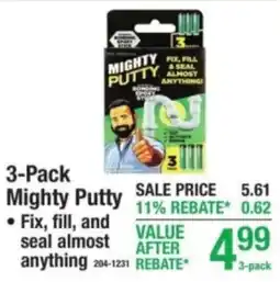 Menards Mighty putty offer