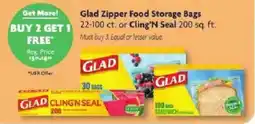 Family Dollar Glad Zipper Food Storage Bags offer
