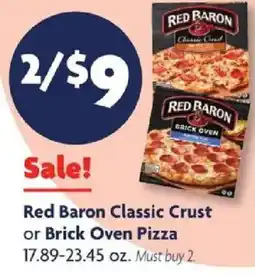 Family Dollar Red Baron Classic Crust or Brick Oven Pizza offer
