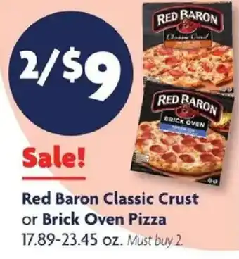 Family Dollar Red Baron Classic Crust or Brick Oven Pizza offer