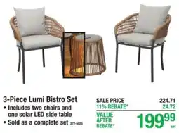 Menards Lumi Bistro Set offer