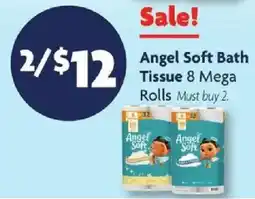 Family Dollar Angel Soft Bath Tissue 8 Mega Rolls offer