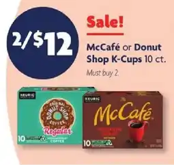 Family Dollar McCafé or Donut Shop K-Cups offer