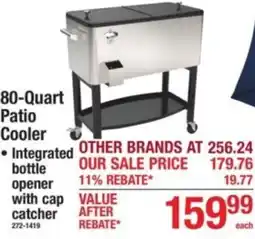 Menards Patio cooler offer